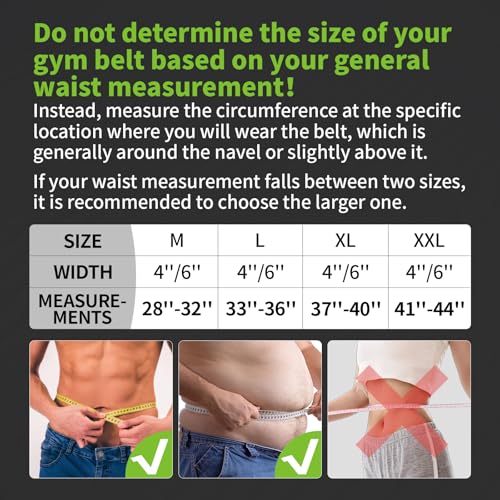 Leather Weight Lifting Belt, 4”& 6”Padded Lumbar Back Support, 10 Adjustable Holes, Gym Weight Belt Ideal for Deadlift, Powerlifting, Bodybuilding and Squat - Image 2