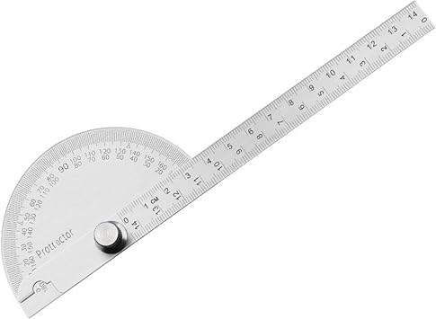 Stainless Steel 180 Degree Protractor Metal Angle Ruler Professional Meter Ruler Gauge Finder Goniometer Conveyor Tool14cm