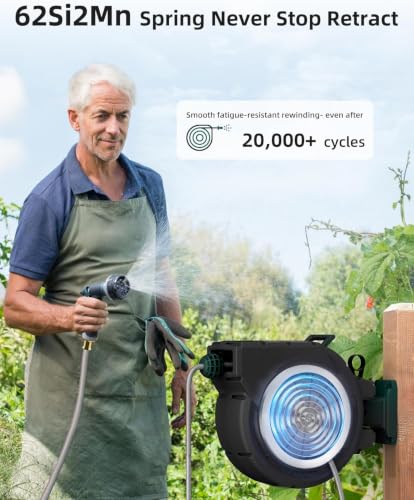1/2" x 100' AYURA Retractable Garden Hose Reel - image 5