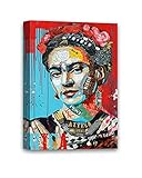 Funny Ugly Christmas Sweater Frida Kahlo Canvas Wall Art Street Artwork Home Decor Prints 15' x 22'