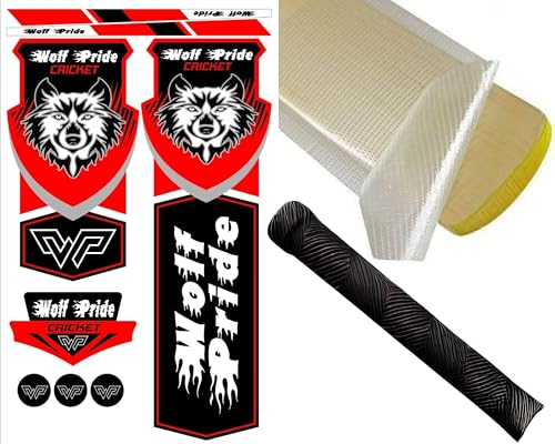 Image of WP Cricket Bat Sticker | for english willow, kashmir willow, plastic cricket bat with sticker grip and sheet