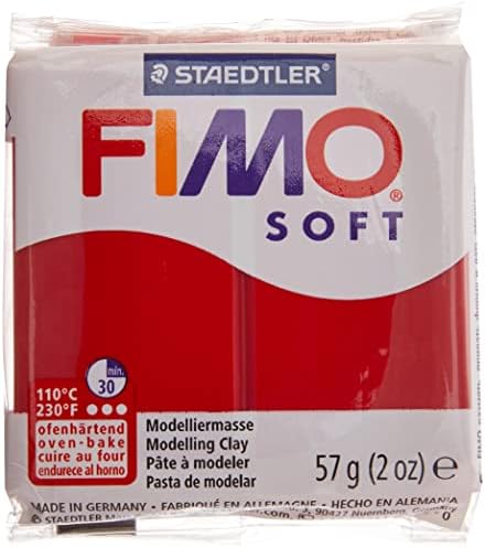 Fimo 8020-2 P Soft Modelling Clay Oven Red 57 g
