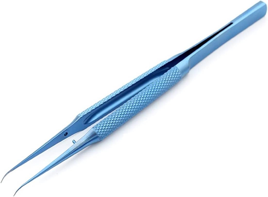 Fit for Titanium Alloy Tweezers Professional Maintenance Tool 0.15mm Edge Precision Fingerprint Tweezers Main Board Fly Line (Tweezer Tip Type : Slant)