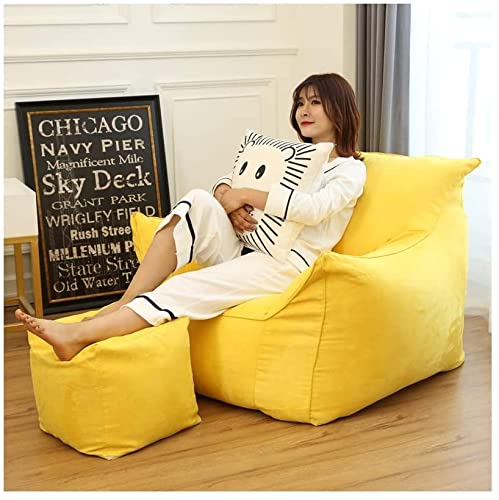 dtkmkj Multicolor Lazy Sofa Tatami Sitzsack Casual Creative Stoff Einzelsofa Abnehmbar und Waschbar 80 × 80 × 75 cm…