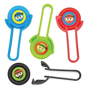 Baker Ross AW663 Ninja Schijfshooter (8 stuks), perfect voor kinderen goodie bags voor Halloween of partyfavoriet…