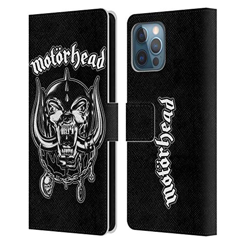 Head Case Designs Licenza Ufficiale Motorhead Maiale di Guerra Argento Grafiche Custodia Portafoglio in Pelle Compatibile con Apple iPhone 12 PRO Max