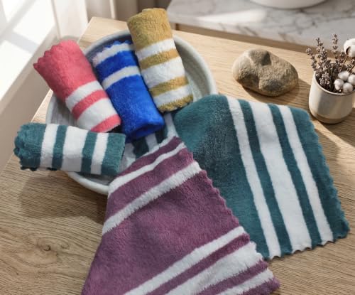 Image of Face Towel - Set of 12 (25x25 cm,Multicolor) Rumal /Handkerchief /Hanky Set for Women, Kids and Newborn Babies | Ultra-Soft, Quick Dry, Absorbent | Small Towel for Hand & Face Wash