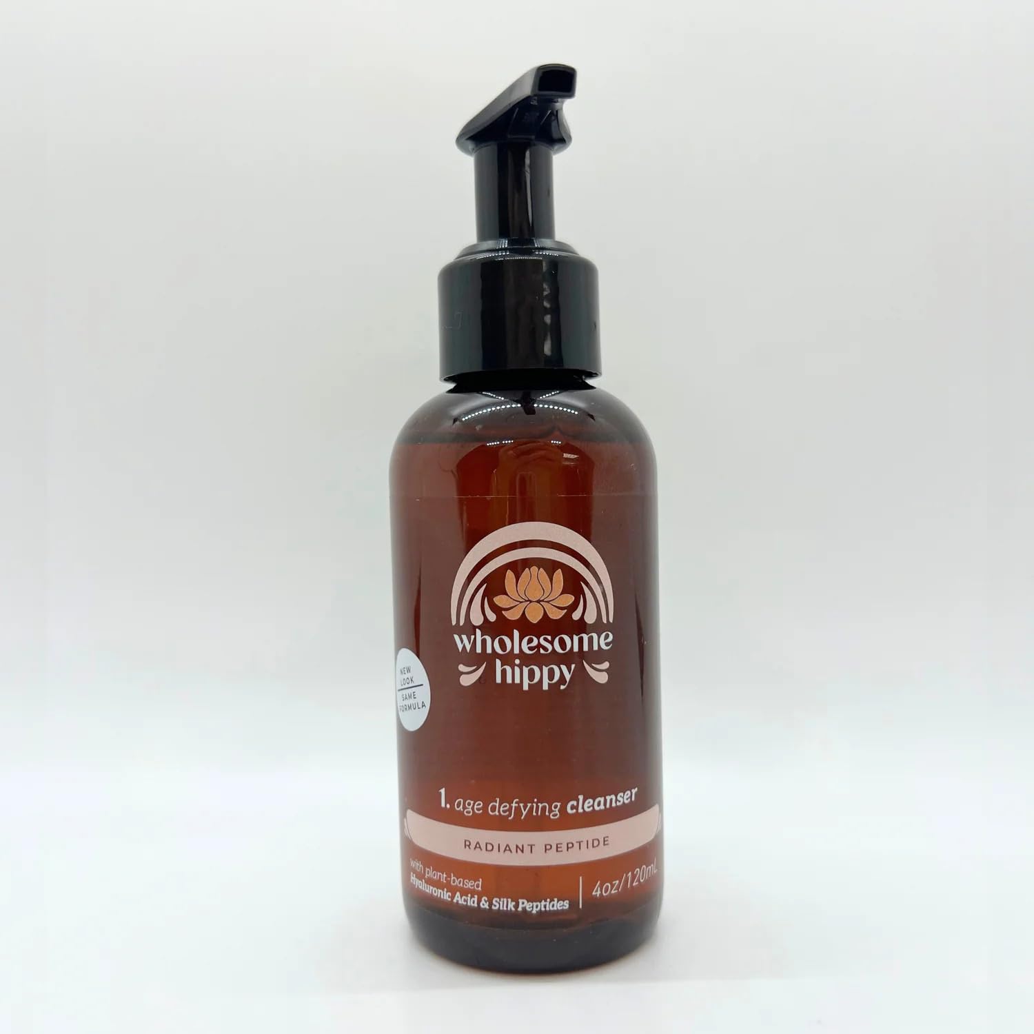 WHOLESOME HIPPY Age Defying Silk Peptide Face Wash - Hyaluronic Acid and Silk Peptides Face Wash 4oz