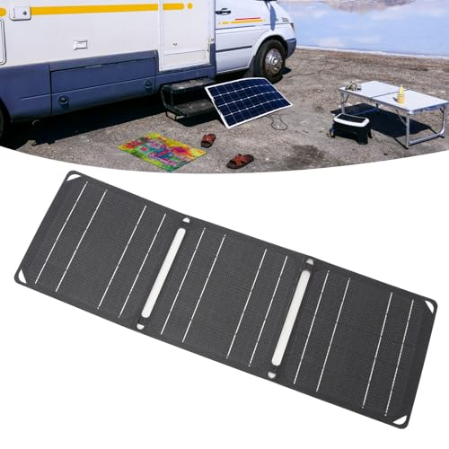 Portable Solar Charger, 5V 9V Oxford Cloth Shell, 20W Fast Charging Foldable Solar Panel with 2 USB Output for Outdoor Hiking - Image 3