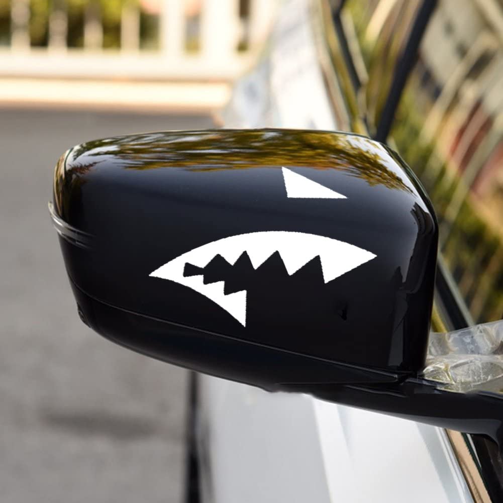 Pegatinas de decoración de Coche, 5 uds., calcomanías de Vinilo de Boca de tiburón, Pegatinas de Vinilo Divertidas para decoración de carrocería de Coche