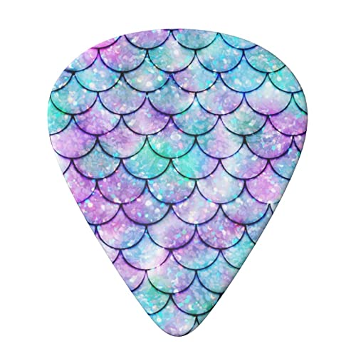 Lot de 6 médiators imprimés aquarelle sirène pour guitare acoustique et guitare électrique - Les Beatles, Paul McCartney, John Lennon, RIngo Starr, George Harrison Lot de 6 médiators imprimés aquarelle sirène pour guitare acoustique et guitare électrique – Image 4