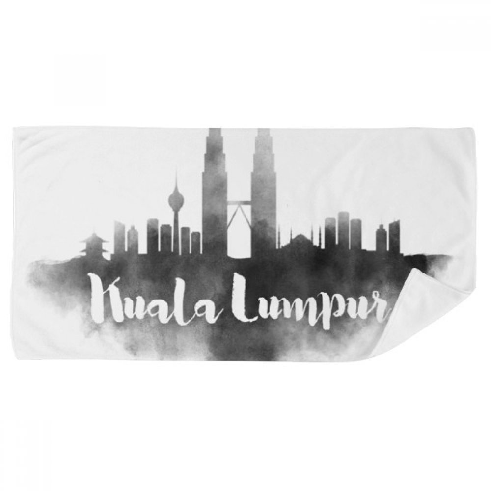 Serviette de bain Kuala Lumpur Malaisie en microfibre douce multicolore 35x70 cm