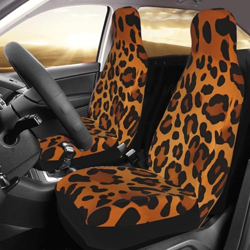 Housse de siège de voiture motif léopard imperméable et universelle - 3
