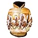 Produktbild Hoodies Herbst Winter Liebhaber Teen Unisex Hoodies Pullover Tops Casual Pullover Langarm Hoody Taschen Lustige Weiße Pferd Muster 3D-Druck S-6Xl
