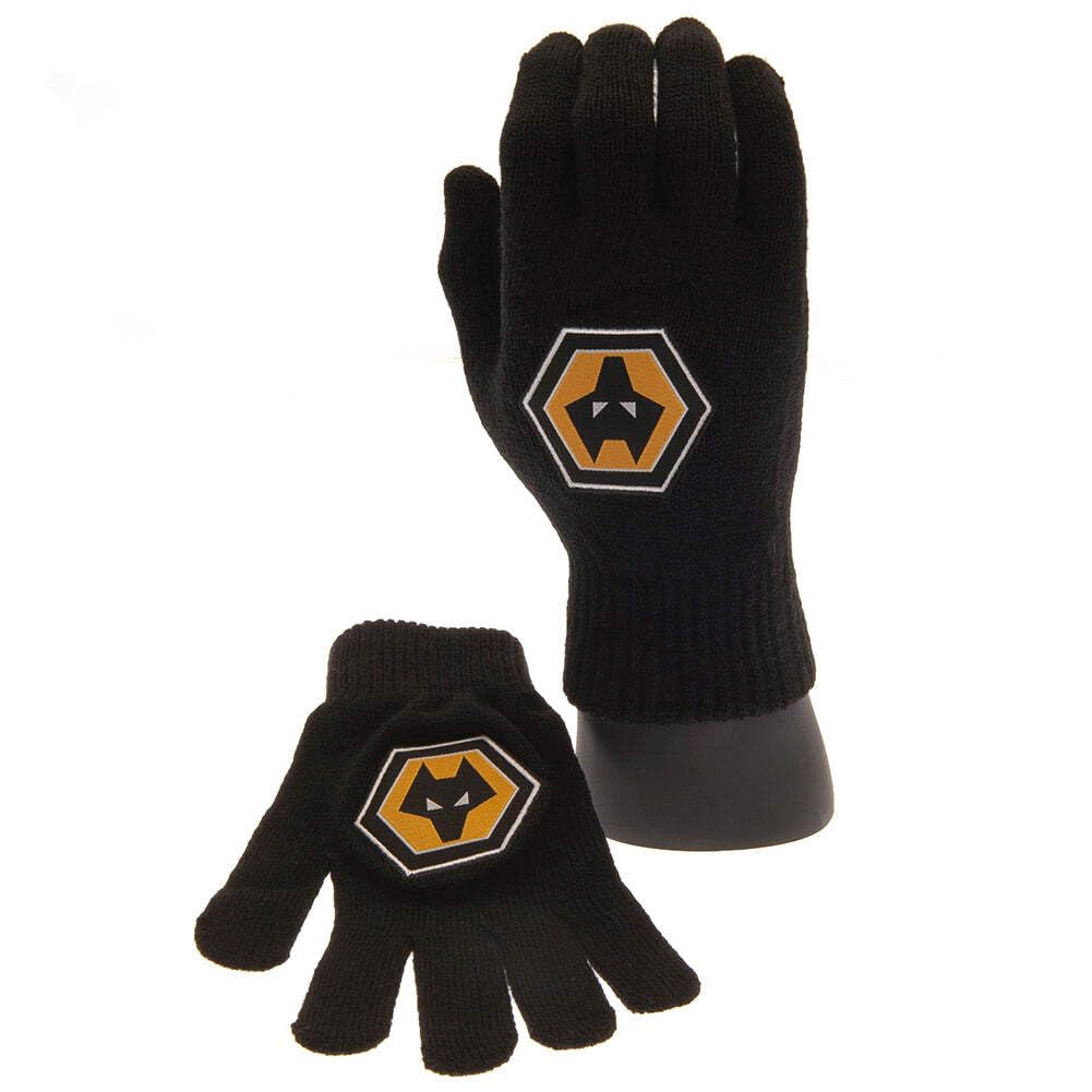 WOLVES OFFICIAL CREST WOOLY GLOVES. one size fits all..