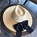 Produktbild Sonnenhüte Klassisch Frauen-Sommer-Strand Außen Strohhut Boho Cap Sunhat Hut Handgemachte Kappe Floppy Faltbare Roll Up Cap UPF 50+ (Size : Adjustment Range 56-58cm)