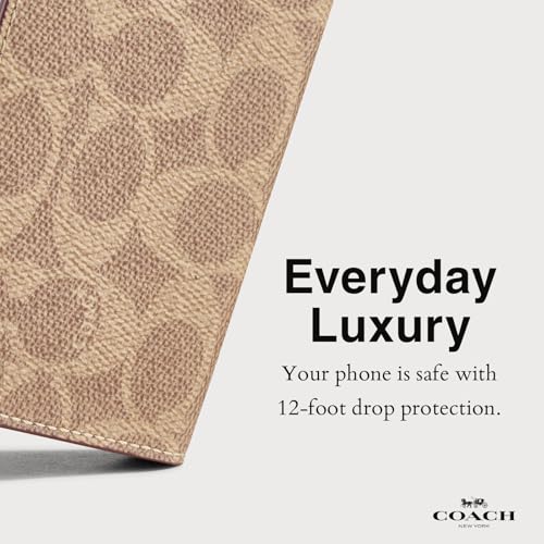 Coach Signature Canvas Wallet Folio iPhone 16 Pro Case - Designer Phone Case - Signature Tan - image 3