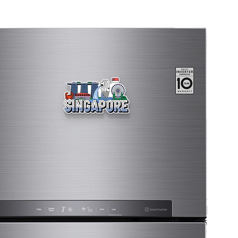 Image of Singapore 01 Fridge Magnets, Glossy Finish, Stylish Magnet for Fridge, Wardrobe & Metal Surfaces