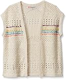 Ärmellos RED WAGON Mädchen Strickweste mit Lochstrickmuster, Elfenbein (Ivory), 110 (Herstellergröße: 5)