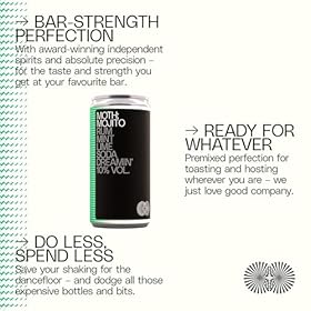 Buy MOTH Mojito Ready Mixed Cocktails – Enjoy the Perfect Blend of Rum, Mint, Lime, and Soda for a Refreshing Experience