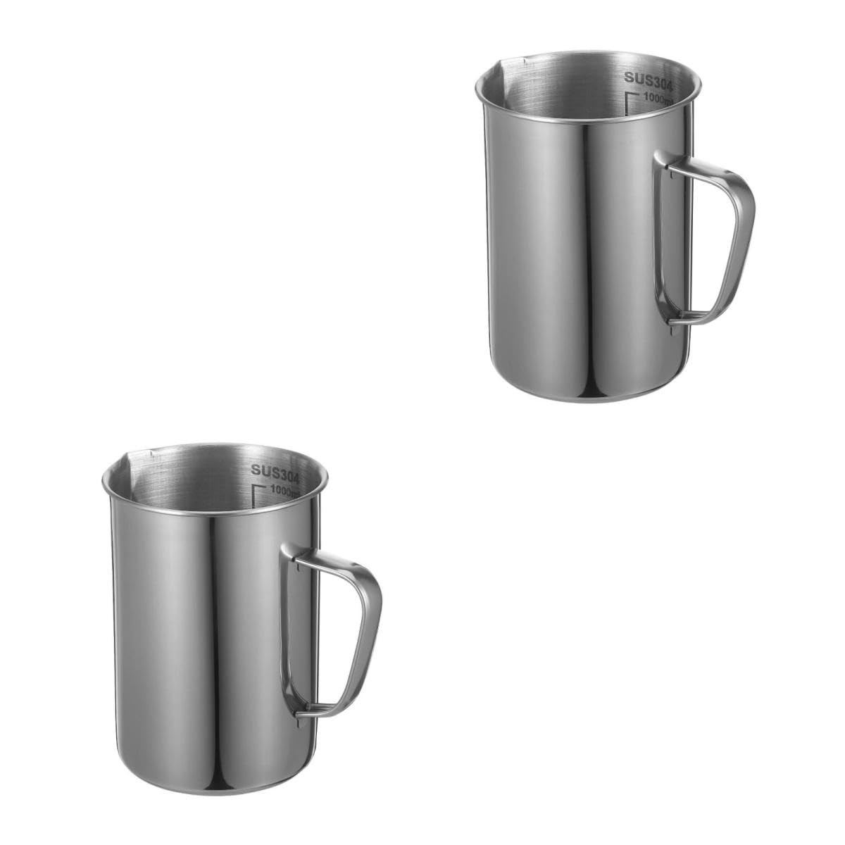 Alipis 2pezzi Graduata Inossidabile Misurino Per Ingredienti Liquidi e Solid Design Per Misurazioni Precise