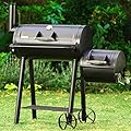 Captiva Designs Charcoal Grill with Offset Smoker, All Metal Steel Made Outdoor Smoker, 512 sq.in Cooking Area, Best Combo for Outdoor Garden Patio and Backyard Cooking