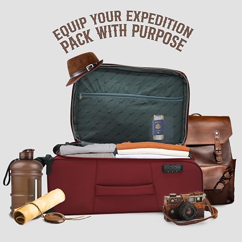 Image of Stripe On Expandable Trolley Bag | Telescopic Handle | Expandable & Anti-Theft, 360 Dual Spinner Wheels, Aviation Grade Aluminium Handle, Durable Twill Material