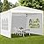 COBIZI 10x10 Pop up Canopy, Canopy Tent 10x10 Gazebos, Ez up Canopy 10x10 for Parties Outdoor Camping Party Event Shelter Sun Shade with 4 Sidewalls & Carry Bag 4 Stakes & Ropes & Sandbags, White