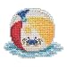 Beach Ball Beaded Counted Cross Stitch Ornament Kit Mill Hill 2019 Spring Bouquet MH181916
