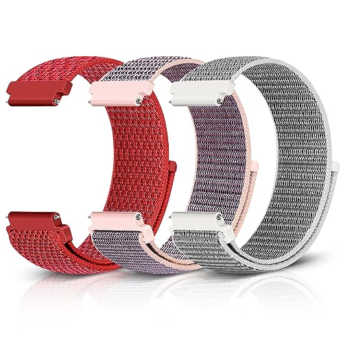 Relting Sport Loop Nylon Band 16mm 18mm 19mm 20mm 22mm Watch Band Quick Release,Soft Fabric Nylon Adjustable Replacement Wristband Strap for Men Women by Relting - Used condition - US$10.13