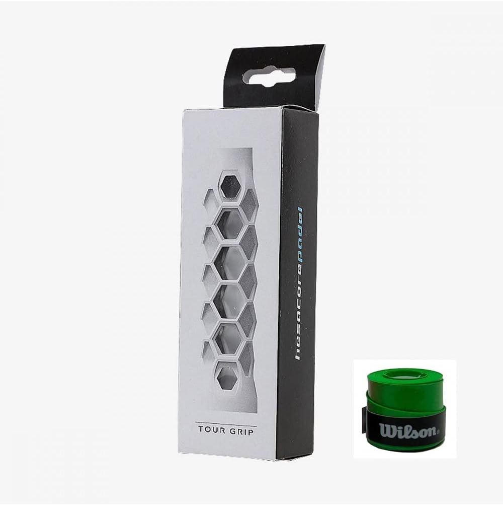 Packs ZRZ Hesacore Tourgrip + Overgrip Wilson Colores (Over Verde Liso)