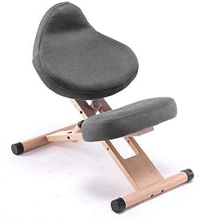 HXPH Rodillas Silla ergonómica Rodilla Silla de Oficina heces heces Gesundheitsstuhl cómodamente corrección Posterior Acolchada Postura Violeta Gris de la Oficina en casa