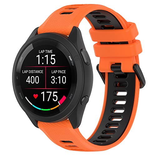 Image of Fit for Garmin Forerunner 265S 255S Watch Bands, 18mm Quick Release Durable Silicone Replacement Bands Wristbands Straps Bracelet Fit for Garmin Vivoactive 4S /Vivomove 3S /Venu 2S