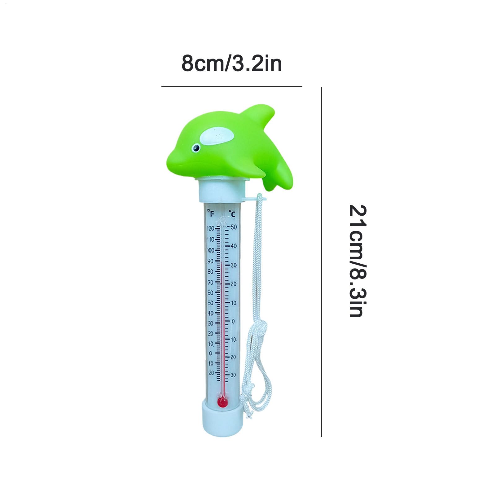 Termometro a piscina galleggiante, tester a temperatura galleggiante per piscina galleggiante animale, letture facili accurate, resistenti alla corda per piscine esterne e interni