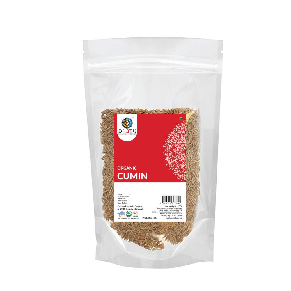 DhatuOrganic Cumin Whole 100 g