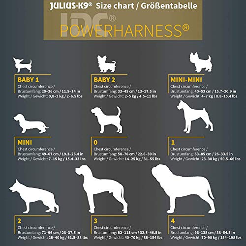 IDC Powergeschirr, L, Schwarz - Reflektierendes Hundegeschirr mit Logo-Feld, verstellbar, atmungsaktiv, Bewegungsfreiheit, Oeko-TEX Zertifiziert, für kleine, mittlere & große Hunde