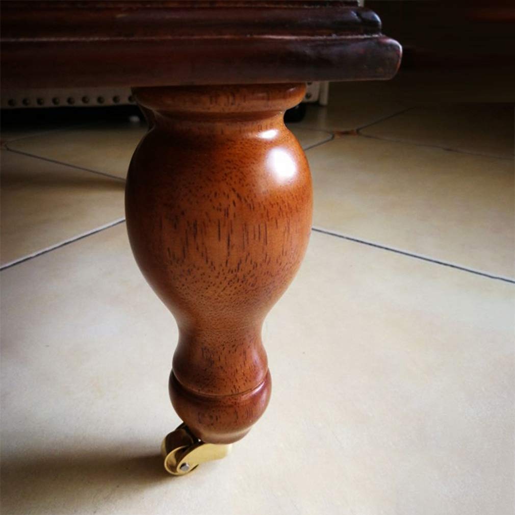 4x Ruedas Giratorias,Latón Ruedas para Muebles,No marca el suelo,Silencioso,Sin Ruido,Accesorios Gratis