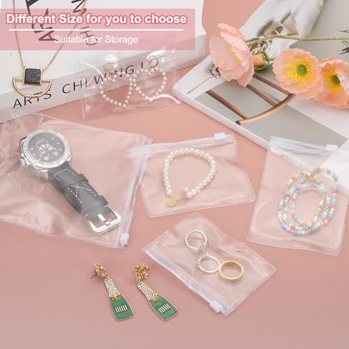 Bolsas de joyería de PVC PATIKIL transparentes con cremallera autocierre 7