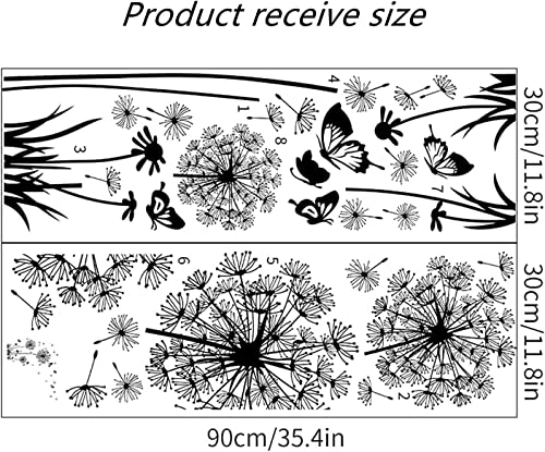 Arawat Dandelion Wall Decals 2 Set Flower Stickers Murals Butterflies Wall Decor For Bedroom Office Bathroom Living Room Floral Wall Decals Removable Wall Art Decoration Peel And Stick Room Wall Decor #TOP5