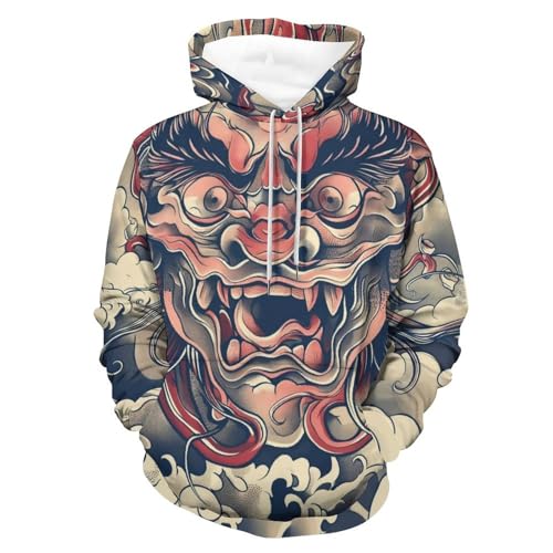Sweatshirt japonais à capuche coupe unisexe confortable taille S style hoodie