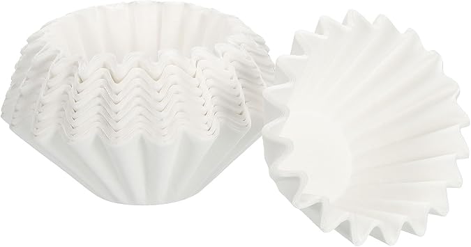 MECCANIXITY 1-2 Cup Basket Coffee Filters White Paper Filter 45/155mm Drip Coffee Makers Coffee Filter for Cafe Office Home, Pack of 200
