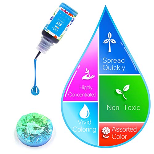 Alcohol Ink Set - 22 Colors X 0.35Oz Alcohol Based Ink For Epoxy Resin Painting, Resin Petri Dish Making - Concentrated Alcohol Paint Color Dye For Resin Art, Coaster, Yupo, Tumbler Making - 10Ml Each #TOP4