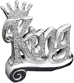 ONEBRAND Diamond Crushed Crystal Silver King Stand Figurine, Ornament - Home Décor - Paperweight - Table Decoration - Crystal Glass Décor  Best Option for Gift.