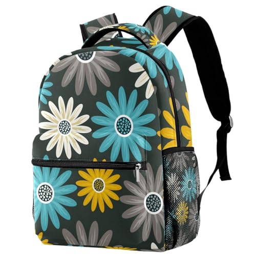 Sac à dos d'école jaune et blanc pour ranger grands cahiers et classeurs