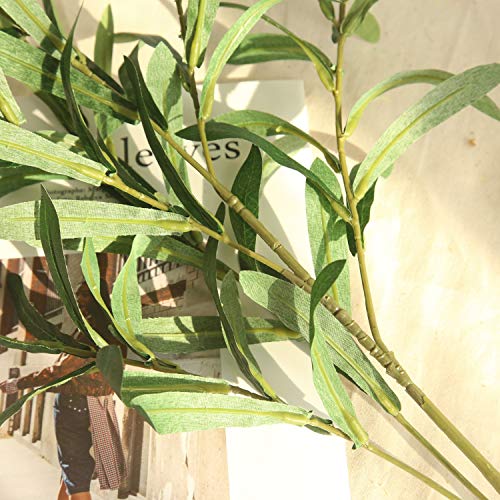 Nolast 4Pcs Faux Greenery Branches Stems Fake Olive Branches Artificial Plants For Vase Home Party Decoration (Green) #TOP3