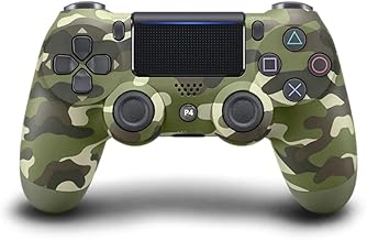 Maizic Smarthome Funetic Green Camo Themed Bluetooth Wireless P4 Gaming Controller For PS4/PS4 Pro/PS4 Slim/PC/Smartphone | Dual Vibration, Turbo, Touchpad, Type-C Fast Charging, 10hr Battery | Compatible with PS5- with case