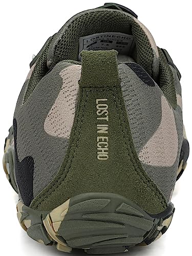 Kricely Men's Minimalist Barefoot Shoes Wide Toe Box Cross Trainer Shoes Outdoor Athletic Gym Trail Running Shoes (Camouflage 13) - Image 4