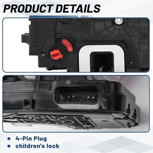 Image of KELOKE Door Latch Lock Actuator Compatible with Kia Sportage 2011 2012 2013 2014 2015 2016, Rear Right Passenger Side, Replace# 81420-3W000 814203W000