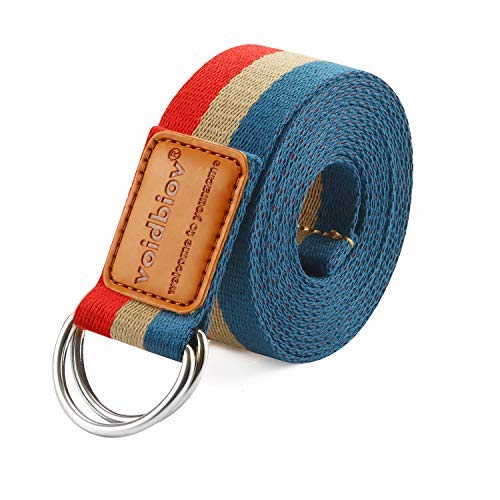 voidbiov D-Ring Buckle Yoga Strap 1.85 or 2.5M, Durable Cotton Adjustable Belt Perfect for Holding Poses, Improving Flexibility and Physical Therapy(3 Colors) — image 1