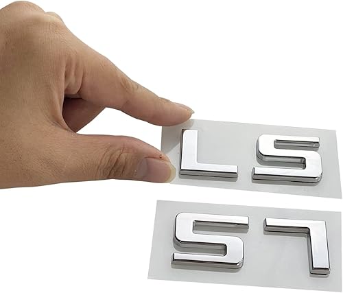 Miniatura 3 de dgea 2 emblemas de placa de identificación de letra L para Silverado Tahoe Sierra Suburban (plateado)
